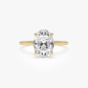 Luxury 2 Carat Oval Cut Lab Diamond Engagement Ring 14K 10K Solid Yellow Gold Classic Women's Wedding & Anniversary Band - Product Image 4