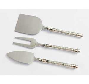 Juego de utensilios para queso de acero inoxidable, 3 piezas, espátulas con mango de pluma, aptos para lavavajillas, cubiertos de cocina - Product Image 2