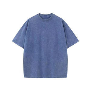 T-shirts en coton épais surdimensionnés pour hommes, coupe ample vintage, t-shirts décontractés à manches courtes pour hommes et femmes, confortables - Product Image 1