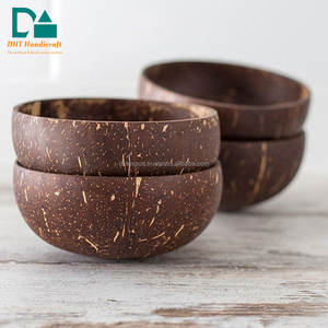 Bol en coque de noix de coco naturelle avec logo personnalisé, fait à la main, écologique, fabriqué au Vietnam, vente en gros - Product Image 5