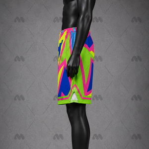 Pantalones Cortos Deportivos Casuales Geométricos, Transpirables, de Malla de Poliéster, para Entrenamiento Deportivo, Ropa Deportiva de Equipo - Product Image 3