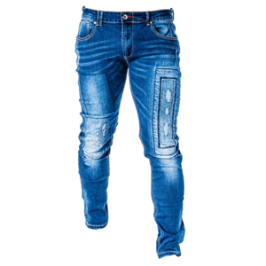 Jeans en denim vintage légers et de qualité supérieure pour hommes, coupe droite, style streetwear, déchirés, décontractés, tendance Y2K, couleur unie, pour l'été - Product Image 4