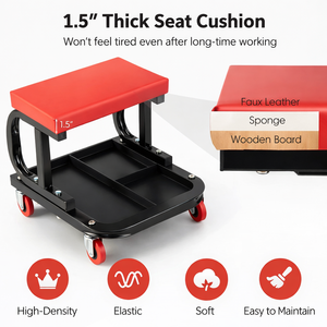 Universal Automotive Repair Tools Creeper Seat with <b>Drawer</b> and Tool Tray Heavy Duty Rolling Padded Seat 250lb Loading GAPGAR023 - Product Image 3