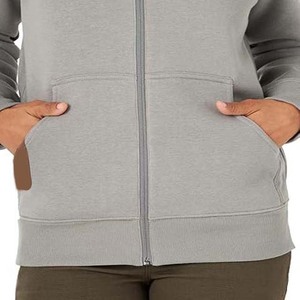 Sweat-shirt à capuche oversize pour femme, couleur unie, mélange de coton, pull décontracté, streetwear, manches régulières, respirant, tricoté - Product Image 4