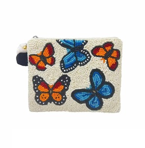 Porte-monnaie en coton perlé CRYSTAL CRAFT, motif lettres pour le jour du match, fermeture originale, mini taille, fait main, mode, pour filles, rouge, avec dragonne - Product Image 4