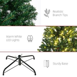 Albero di Natale Artificiale in PVC di Alta Qualità, 2,1 m, Effetto Neve, a Batteria, Realistico, Personalizzabile, Pieghevole per Uso Esterno - Product Image 6