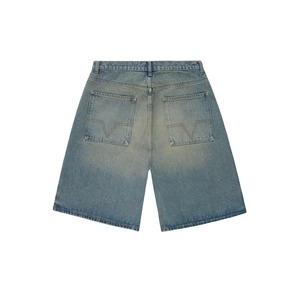 Shorts en jean taille haute pour homme, délavé clair, en coton, décontracté, pour l'été - Product Image 4