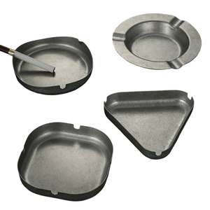 Classic <b>Portable</b> Round Stainless Steel <b>Ashtray</b> Metal <b>Ashtray</b> Windproof Cigarette Ash Holder For Home & Outdoor Use - Product Image 5