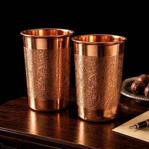 New Copper Straight Mug Metal Drinking Cup Kitchen Bar Accessory Set of 5 - Product Image 4