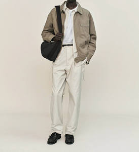 Men's <b>Light</b> Gray Elastic Waist Casual <b>Trousers</b> With Pockets Breathable Oxford Fabric Summer Wear - Product Image 5