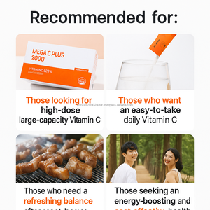 Poudre d'acide ascorbique à action rapide 2000mg boisson nutritive à recharge immunitaire quotidienne 90 sachets - Product Image 6