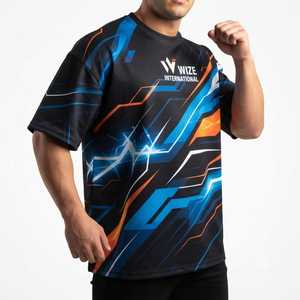 เสื้อยืดผู้ชาย OEM ODM ผ้าฝ้าย 100% สกรีนโลโก้ด้วยเทคนิค Sublimation แบบกำหนดเอง ทรงโอเวอร์ไซส์ คอกลม แขนสั้น แห้งเร็ว - Product Image 3