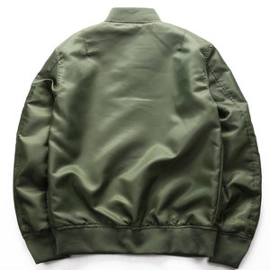 DAIZEN <b>STAR</b> Men Winter Eco-friendly Bomber <b>Jacket</b> Solid Color Zipper Closure Windproof Casual Outerwear Regular Fit Polyester - Product Image 6