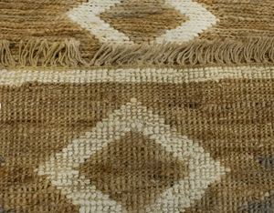 Tapis de sol en jute noir à bords festonnés, tissé à la main, style bohème, pour salon, chambre, hôtels, et espaces commerciaux - Product Image 6