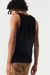Camiseta sin Mangas Roja para Hombre, Cuello Redondo, Algodón, Informal, Transpirable, con Estampado Frontal, Gran Venta - Product Image 5