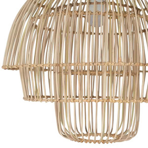 โคมไฟหวายสามชั้น โคมไฟแขวนเพดานสำหรับตกแต่งร้านอาหารและโรงแรม สไตล์นอร์ดิก - Product Image 2