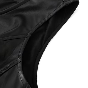 Fully Customized Made Women Slim Fit Leather Vest Club Wear Gothic <b>Punk</b> Sleeveless <b>Jacket</b> Fashion Street Style Party Outfit - Product Image 5
