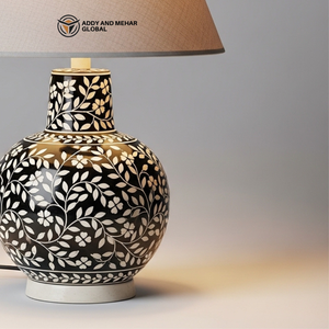 Modern Bone Inlay <b>Table</b> <b>Lantern</b> Aesthetic Floral Inlay Ginger Jar Light High-End Handicraft Decorative Accent <b>Lamp</b> with Custom - Product Image 6