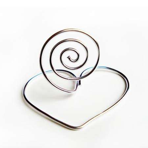 Gold Plated Wire Place Card Holder Stands, Memo Holder, spiral card holder Photo Holder Rack Name Card Holder For <b>Wedding</b> Party - Product Image 3