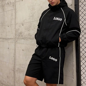 Chaqueta Cortavientos Personalizada de Alta Calidad, Ecológica, Impermeable, con Cierre, Logotipo Bordado, Talla Grande, 100% Algodón Orgánico para Hombre - Product Image 3