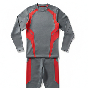 Conjunto Deportivo de Compresión de Marca Privada, Camiseta de Manga Larga y Pantalones, Ropa Deportiva OEM para Hombre, Conjunto de Entrenamiento para Gimnasio - Product Image 4