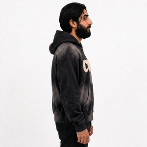 Sudadera con Capucha de Felpa de Algodón de 350 g/m² para Hombre, Personalizada, Estilo Urbano, Marca Privada, Suministro para Compradores Mayoristas de EE. UU. - Product Image 2