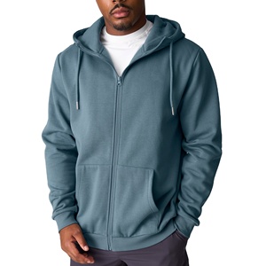 Sweat à capuche zippé épais pour homme, 470 GSM, en molleton de coton, style urbain hiver, chaud, personnalisable, fabricant OEM - Product Image 3