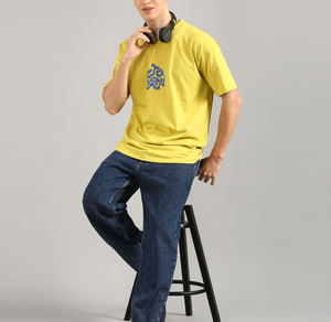 T-shirt pour homme imprimé à l'écran, 100% coton |   T-shirt oversize à épaules tombantes High Street |   Nouvelle Saison 2026 Qualité Supérieure Faible MOQ - Product Image 4