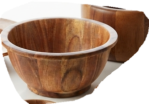 Cuenco de Madera Pulida con Pedestal, Cuenco de Madera de Mango para Servir y Mezclar, Ecológico, Hecho a Mano, para Frutas, Ensaladas, Hogar, Bodas, Mesa de Comedor - Product Image 5