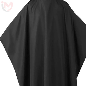IMANS ENTERPRISES Cape de Coiffure Professionnelle Noire en Polyester Résistante à l'Eau pour Barbier et Salon de Coiffure - Product Image 4