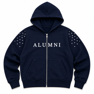 Sweat à capuche réversible personnalisé à fermeture éclair, double face vert-orange, épais, orné de strass, pour homme, style streetwear, fabricant OEM - Product Image 4