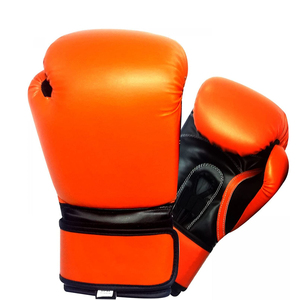 Gants de boxe MMA en cuir de vachette de haute qualité 8oz, respirants, avec fermeture auto-agrippante pour le poignet, personnalisables avec étiquette privée - Product Image 1