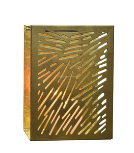 Portavelas Moderno con Tema Navideño, Forro de Papel de Aluminio, Pequeñas Lámparas, Metal Dorado, Plateado, Negro, Decoración Artesanal para el Hogar - Product Image 6