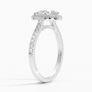 BOJ <b>Ring</b> 08 Pear Cut 925 <b>Silver</b> Adorned Odessa Halo Diamond <b>Ring</b> 2ct D Color VVS1 Moissanite GRA Certified Low Price <b>Ring</b> - Product Image 2