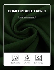 Conjunto Deportivo para Hombre, Verde Sólido, con Cierre de Media Cremallera, Manga Larga, Transpirable, de Poliéster, para Otoño, Corte Regular, Pantalones con Cordón Ajustable - Product Image 5