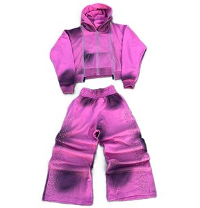 Chándal de invierno para hombre, estilo urbano, de alta calidad, con cremallera, mangas largas, lavado ácido, holgado, con capucha - Product Image 1