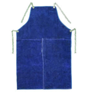 100% Polyester Reflective Safety Workshop <b>Apron</b> Good Quality Heavy-Duty Welding Jacket Genuine <b>Leather</b> Flame Resistant Heat - Product Image 6