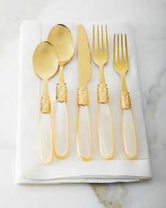 Classic Stainless Steel Flatware <b>Set</b> With Marble Handle Dinner Fork Knife Spoon Chopsticks Mirror Polish Western Style Cutlery - Product Image 2