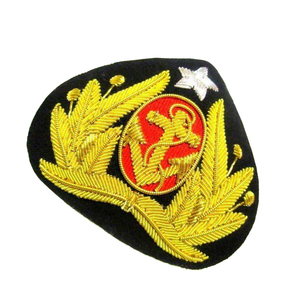 Custom Embroidered Badge Sew-On Irregular Shape Fabric Patch With Anchor And Star Design For <b>Hats</b> - Product Image 3