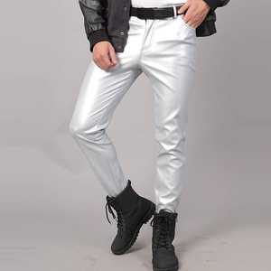 Pantalon en cuir pour homme, nouveau style, coupe slim, couleur unie, taille haute, léger, pour l'hiver et l'automne, fabriqué au Pakistan, faible MOQ - Product Image 2