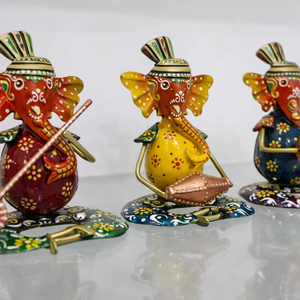 ชุดงานฝีมือโลหะแกะสลักรูปพระพิฆเนศสไตล์อาร์ตเดโค ทำมือ ขยับได้ ใช้งานได้หลากหลาย เหมาะสำหรับตกแต่งวันเกิด งานแต่งงาน อีสเตอร์ และเทศกาลดีวาลี - Product Image 1