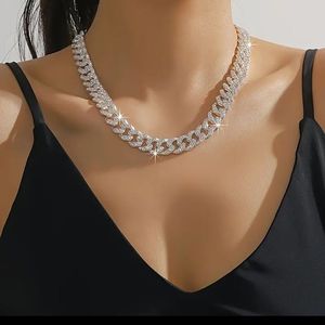 Iced 10K Gold Plated Silver Cuban Link Chain Men's Luxury Moissanite Hip Hop <b>Necklace</b> <b>Statement</b> - Product Image 1