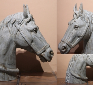Escultura Clásica de Busto de Caballo en Resina de Poliéster para Decoración de Bodas de Lujo y Eventos Temáticos - Product Image 2