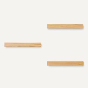 Set di 3 Mensole Galleggianti in Legno di Pino 40x13x4.6 cm, Finitura Naturale, Mensole Espositive - Product Image 4
