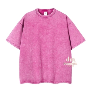 เสื้อยืดโอเวอร์ไซส์ย้อมสีสำเร็จรูปสำหรับผู้ชาย สไตล์วินเทจ ผ้าคอตตอนหนานุ่ม สตรีทแวร์ เสื้อยืดเปล่า - Product Image 5