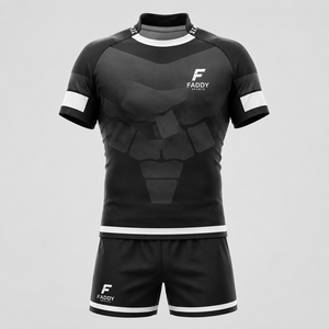 Ensemble de maillots de rugby personnalisés par sublimation, respirant, séchage rapide, uniforme de rugby d'équipe, vêtements de sport professionnels pour hommes, shorts d'entraînement - Product Image 1