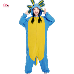 ชุดนอนผ้าฟลีซของผู้หญิงชุดวันซี่สีตัดกันชุดวันซี่ผลิตตามสั่ง - Product Image 2
