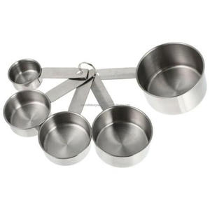 Tazas medidoras de cocina de calidad superior, reutilizables, fáciles de lavar, tazas medidoras de Metal de calidad alimentaria, juego de 5 piezas - Product Image 3