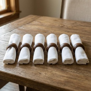Anillo para Servilletas de Madera Ecológico Clásico, Ancho Personalizable, para Bodas, Fiestas, Decoración de Mesa para el Hogar y Restaurantes, ZONA DE ARTESANÍA - Product Image 2