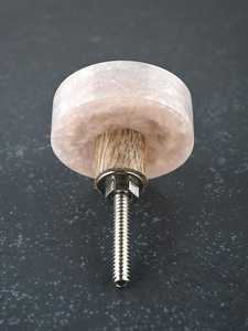Bouton de meuble rond en bois et résine émaillée, fait main, écologique, avec motif, pour la décoration intérieure - Product Image 2